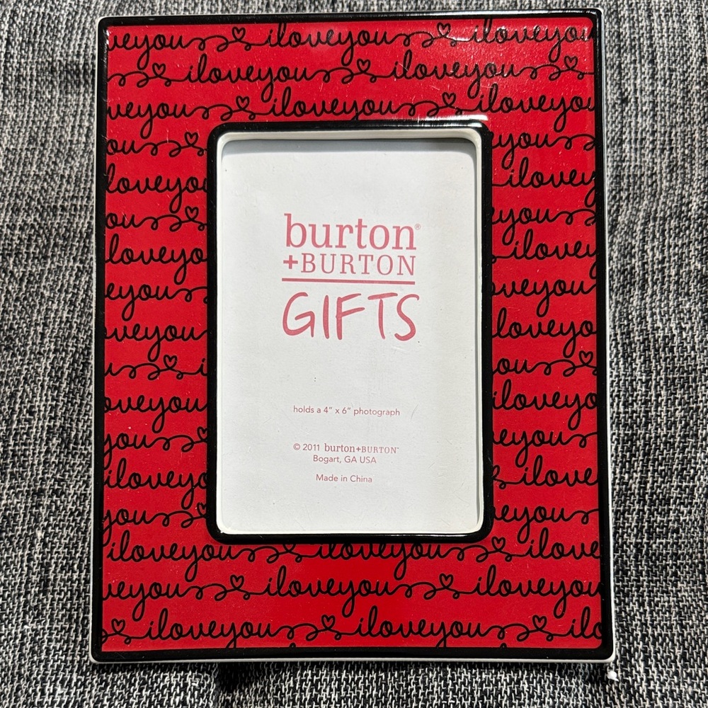 Burton + Burton Red Love-Themed 4x6 Photo Frame.